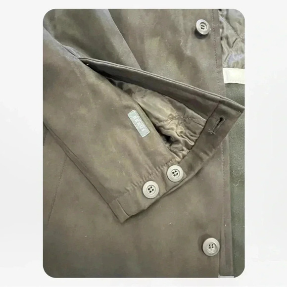 Nexus Apparel Brown Faux Suede Lined Jacket Size Small - Picture 10 of 14